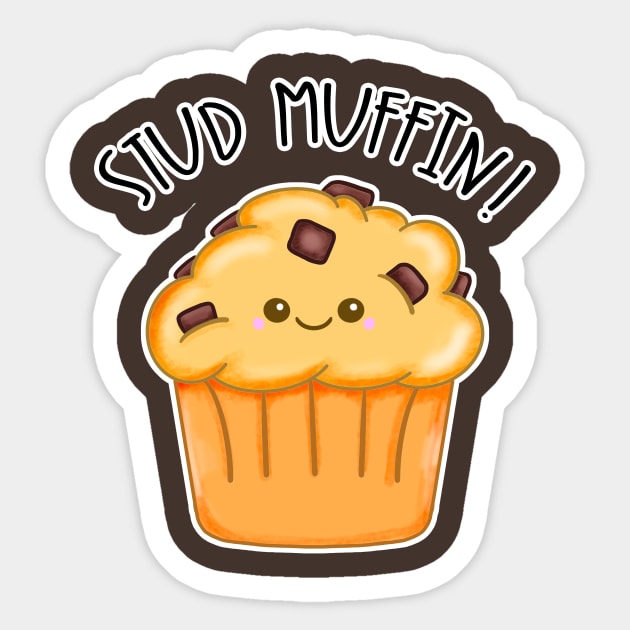 Kawaii Chocolate Chip Stud Muffin Sticker by bolincradleyart